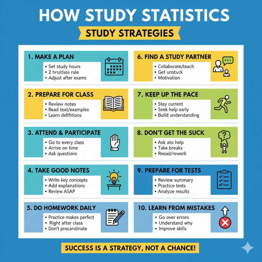 How to study statistics - Study Strategies